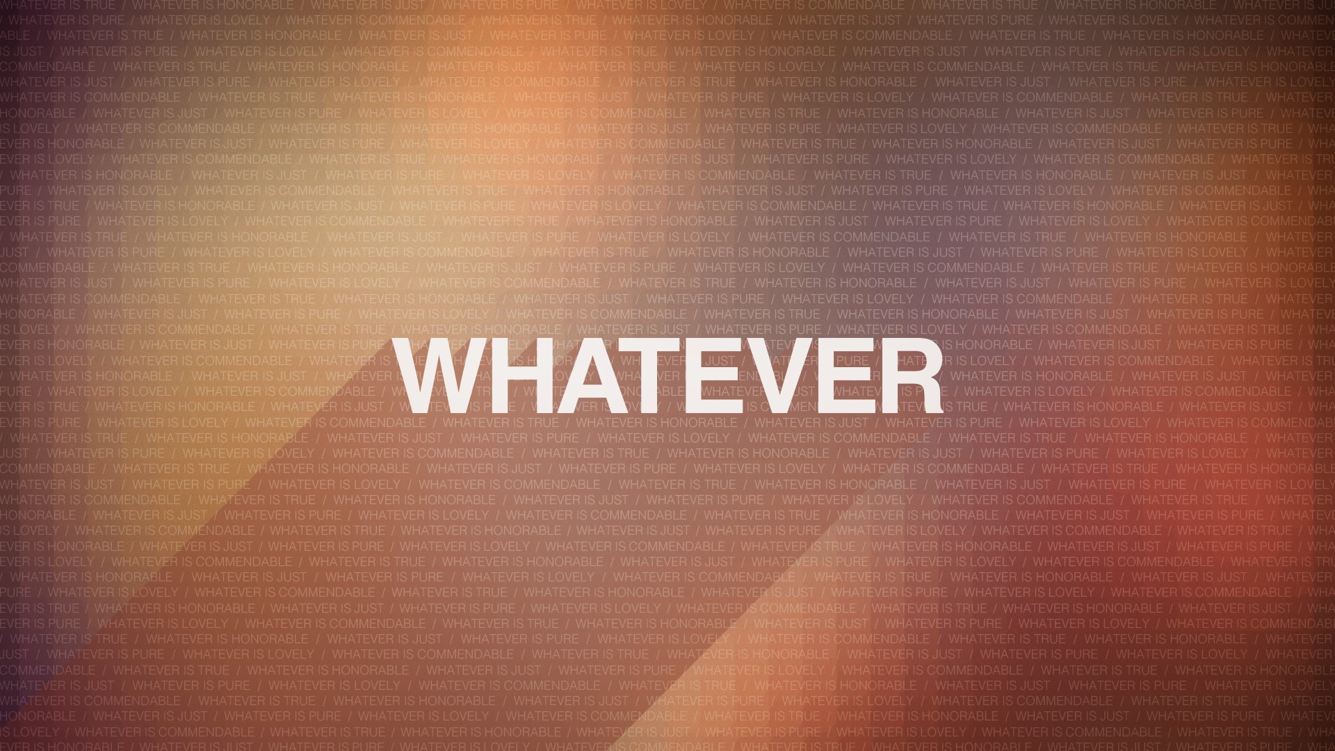 Whatever sermon series logo.