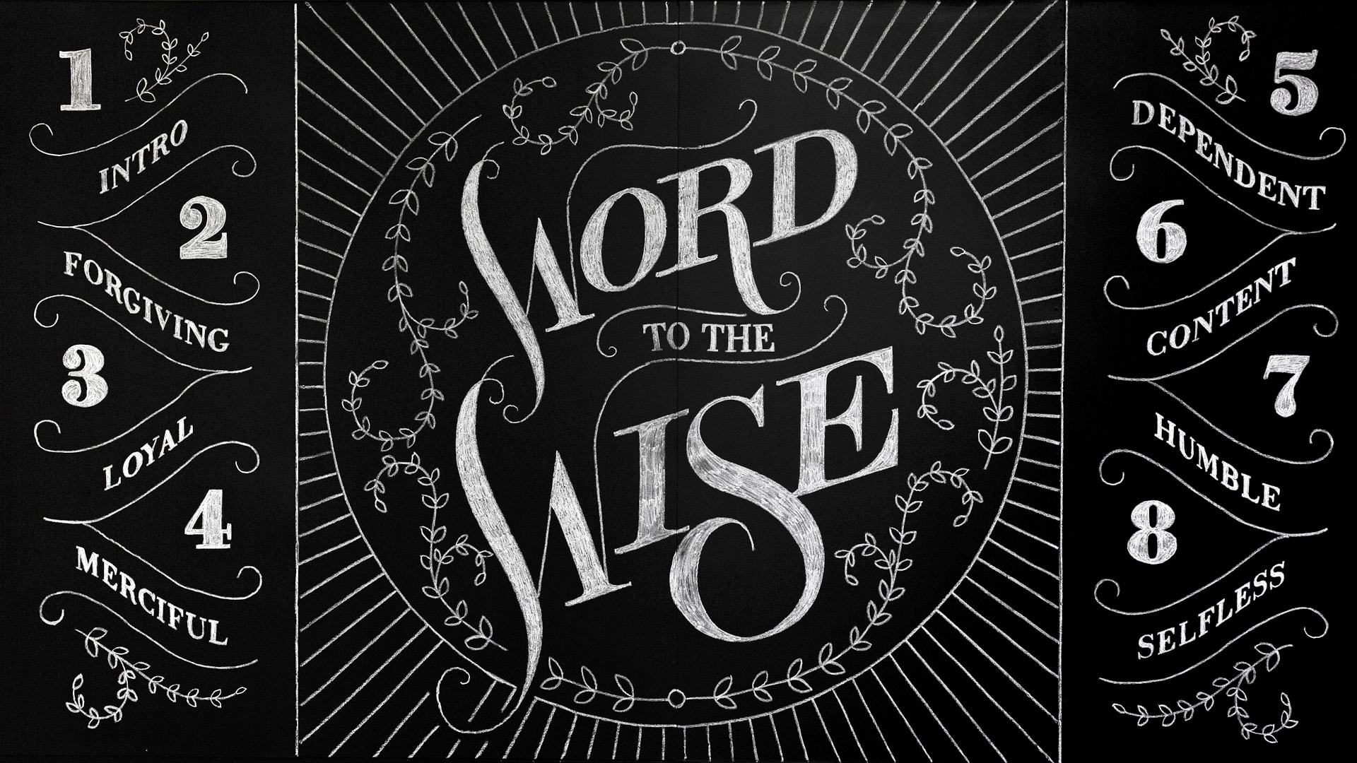 Word To The Wise sermon series logo.