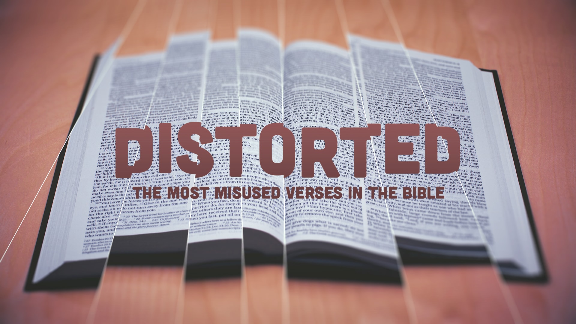 Distorted sermon series logo.