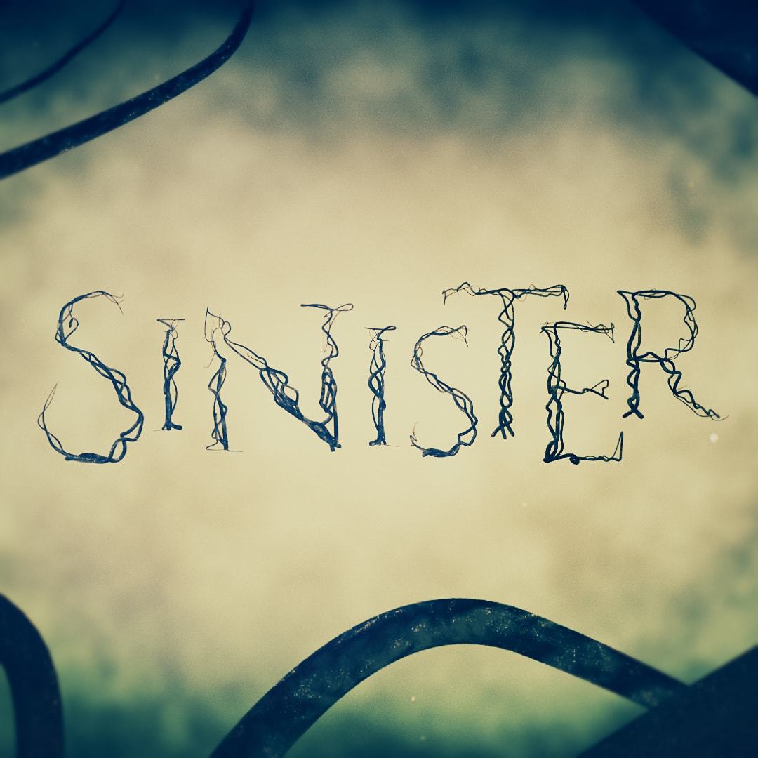 Sinister sermon series logo.