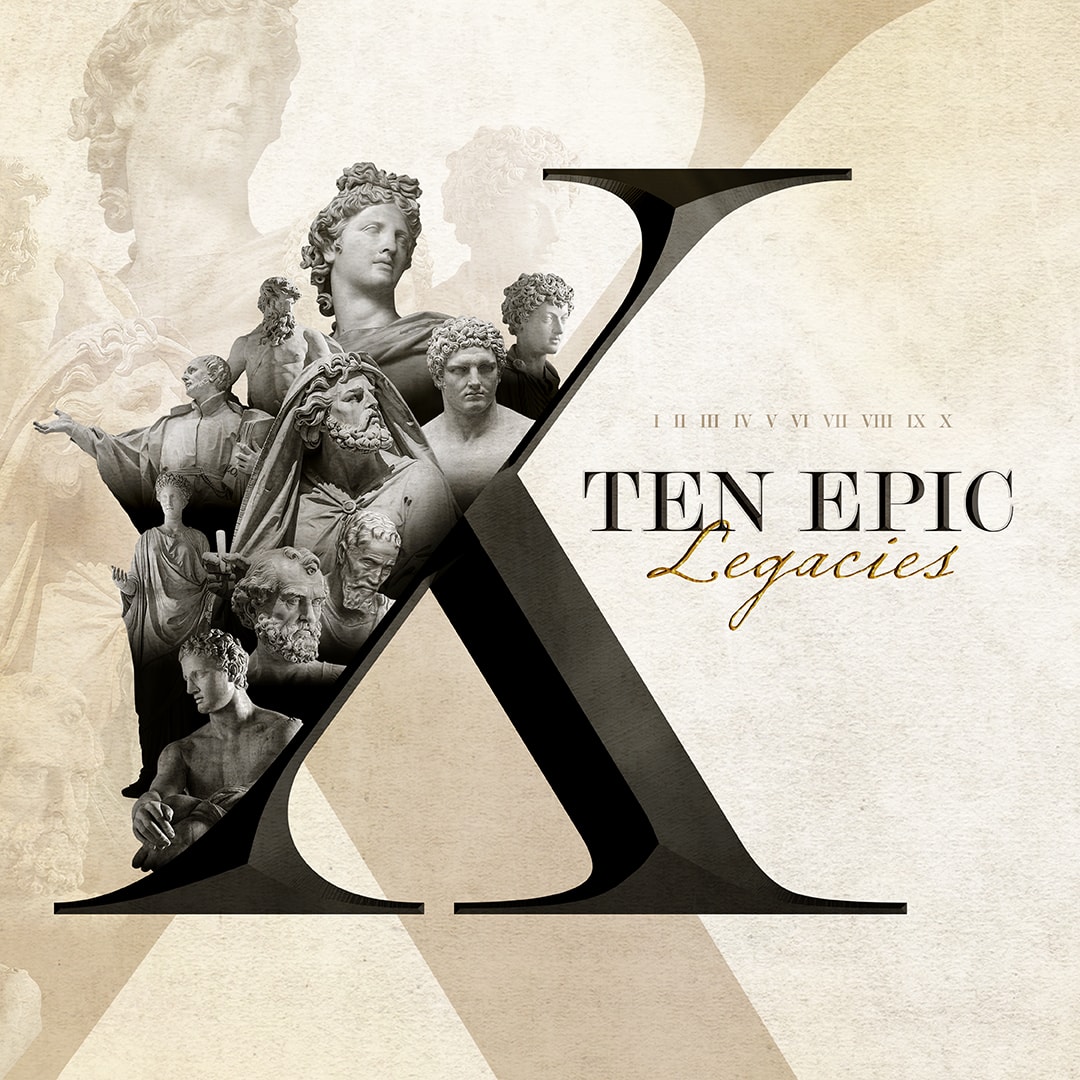 Ten Epic Legacies sermon series logo.