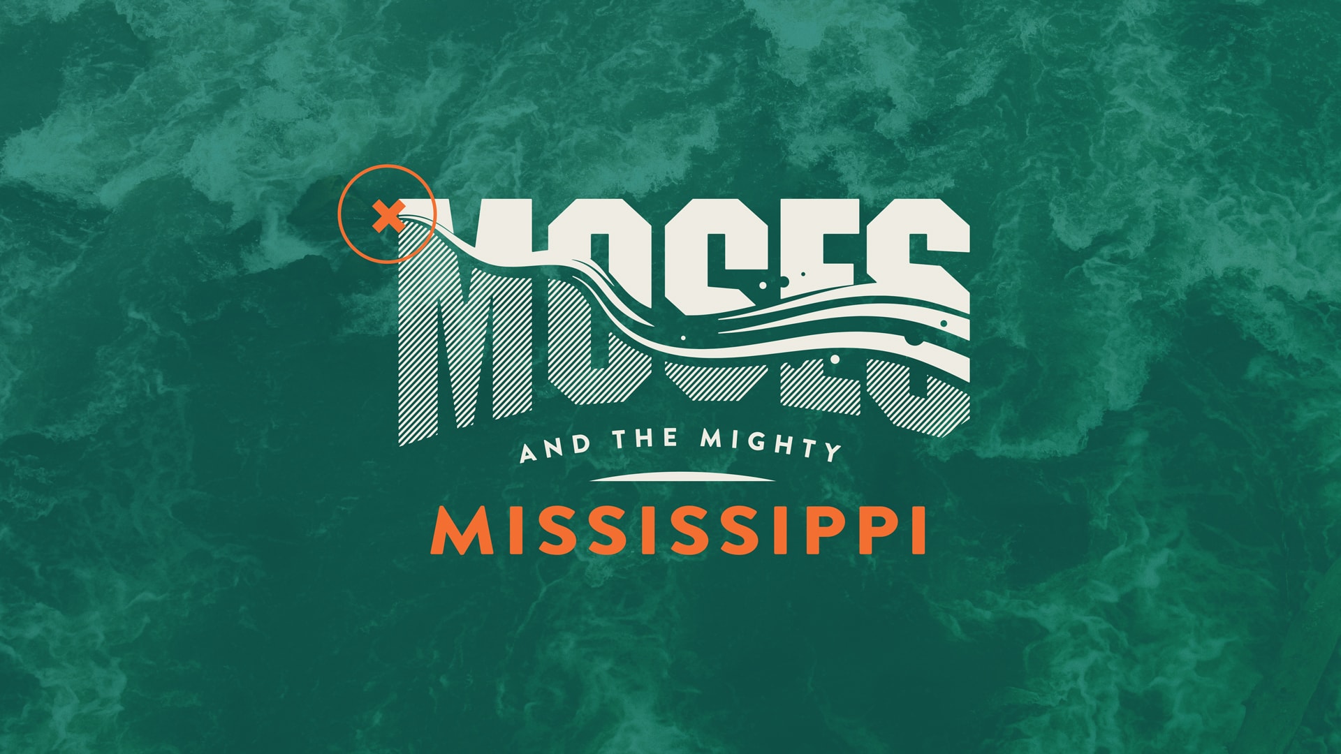 Moses And The Mighty Mississippi sermon series logo.