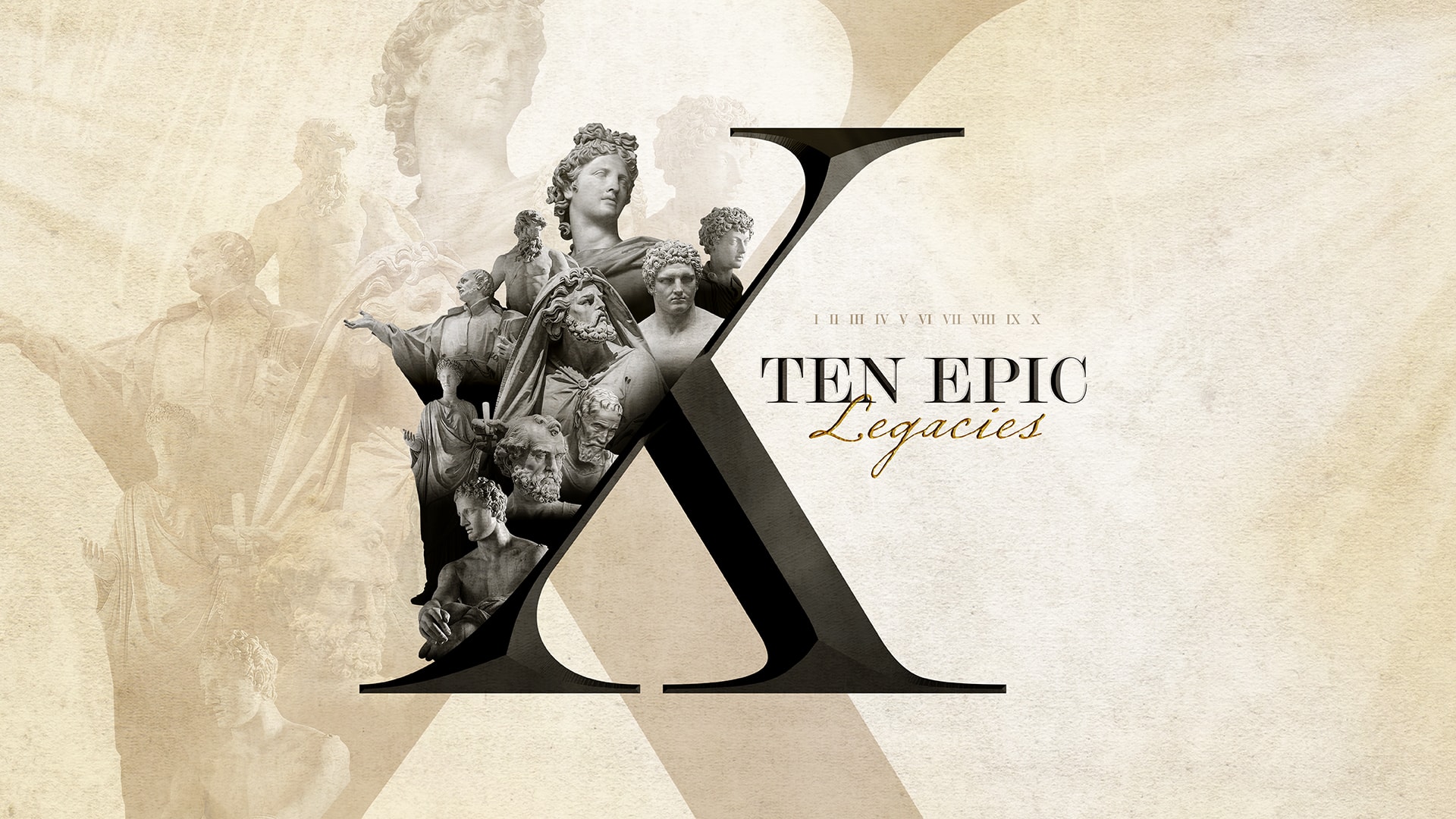 Ten Epic Legacies sermon series logo.